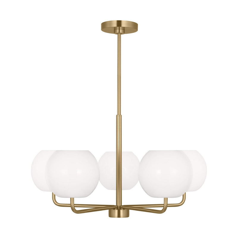 Rory 5-Light Chandelier in Satin Brass