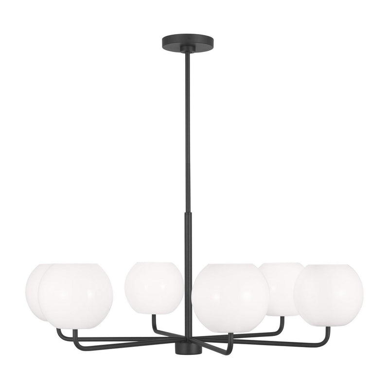 Rory 6-Light Chandelier in Midnight Black