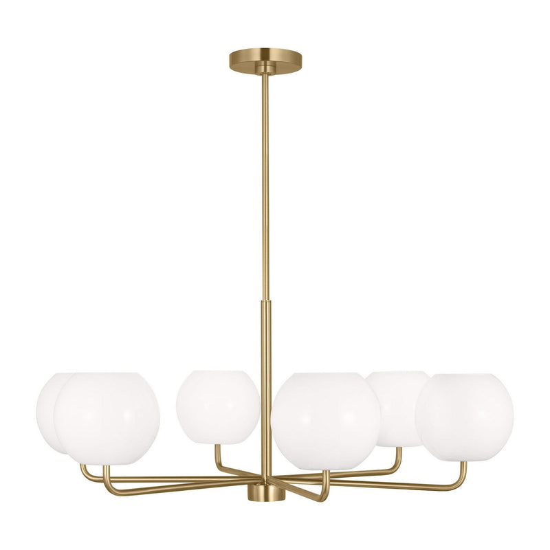 Rory 6-Light Chandelier in Satin Brass