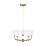 Emile 5-Light Chandelier in Satin Brass