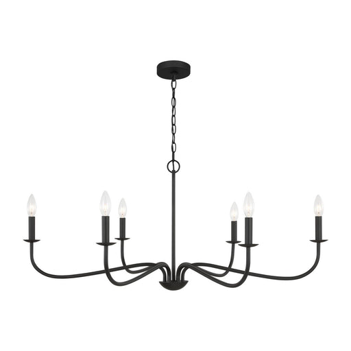Abells 6-Light Chandelier in Midnight Black