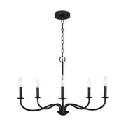 Abells 5-Light Chandelier in Midnight Black