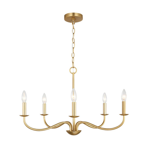 Abells 5-Light Chandelier in Satin Brass