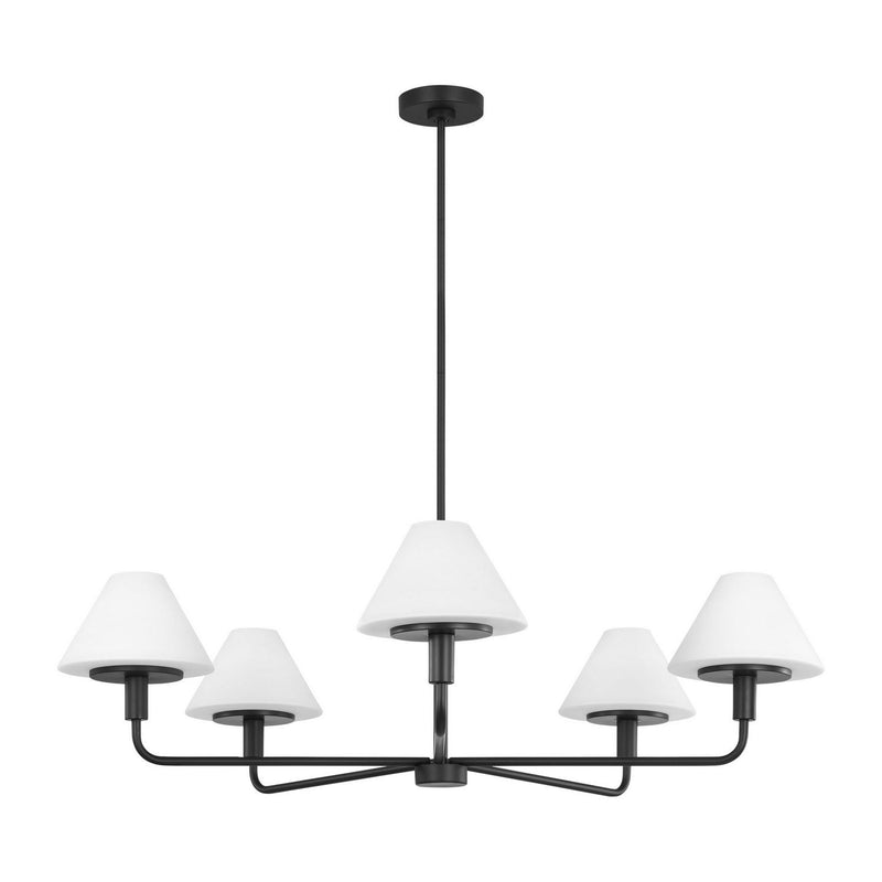 Mendota 5-Light Chandelier in Midnight Black