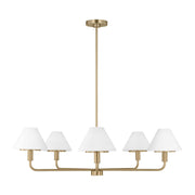 Mendota 5-Light Chandelier in Satin Brass