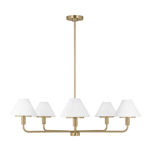 Mendota 5-Light Chandelier in Satin Brass