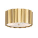Allegra Two Light Flush Mount in Weathered Brass