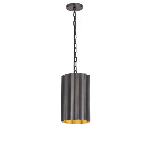 Allegra One Light Mini Pendant in Gunmetal / Gold