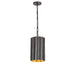 Allegra One Light Mini Pendant in Gunmetal / Gold