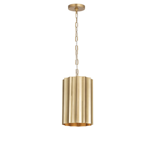 Allegra One Light Mini Pendant in Weathered Brass
