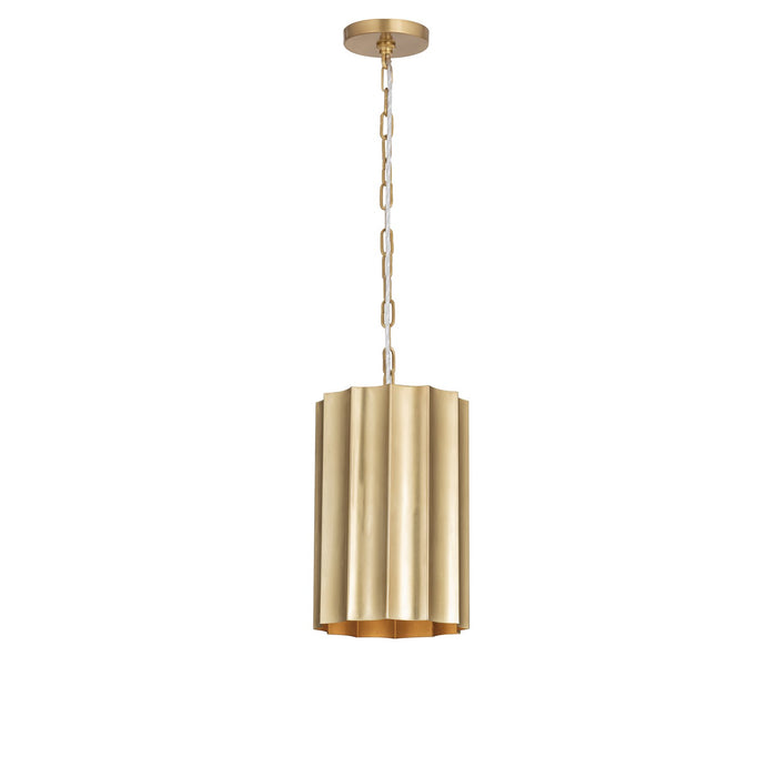 Allegra One Light Mini Pendant in Weathered Brass