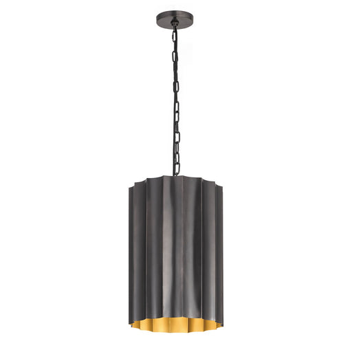 Allegra One Light Pendant in Gunmetal / Gold