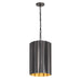 Allegra One Light Pendant in Gunmetal / Gold