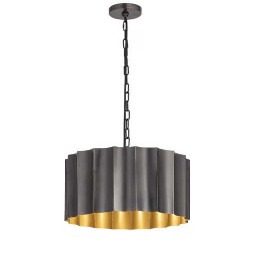 Allegra One Light Pendant in Gunmetal / Gold