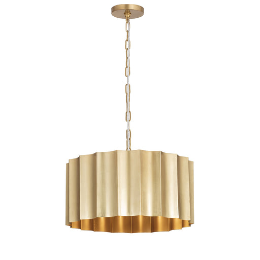 Allegra One Light Pendant in Weathered Brass