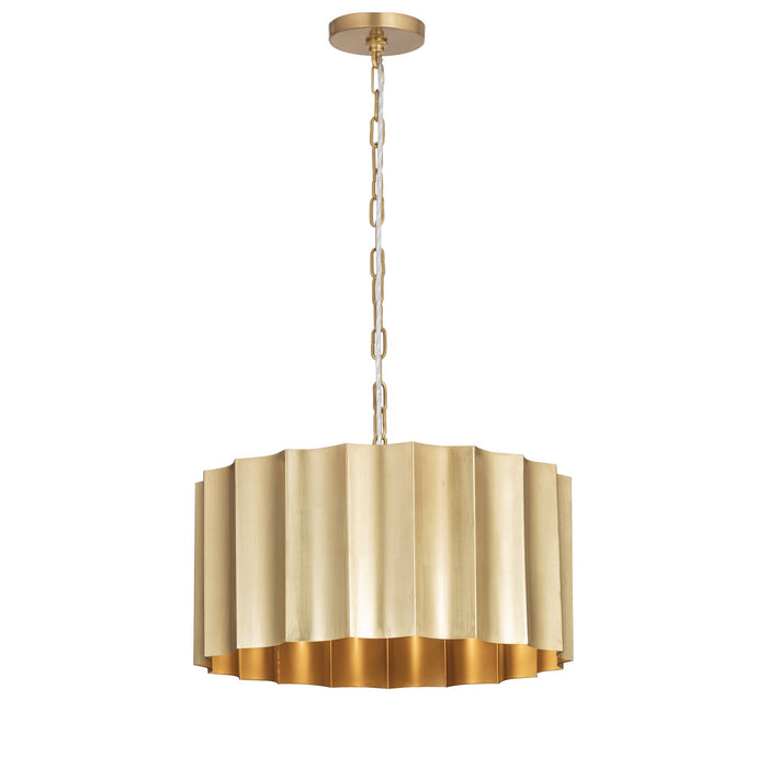 Allegra One Light Pendant in Weathered Brass