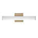 Rail 5CCT LED Bath Vanity in Natural Aged Brass