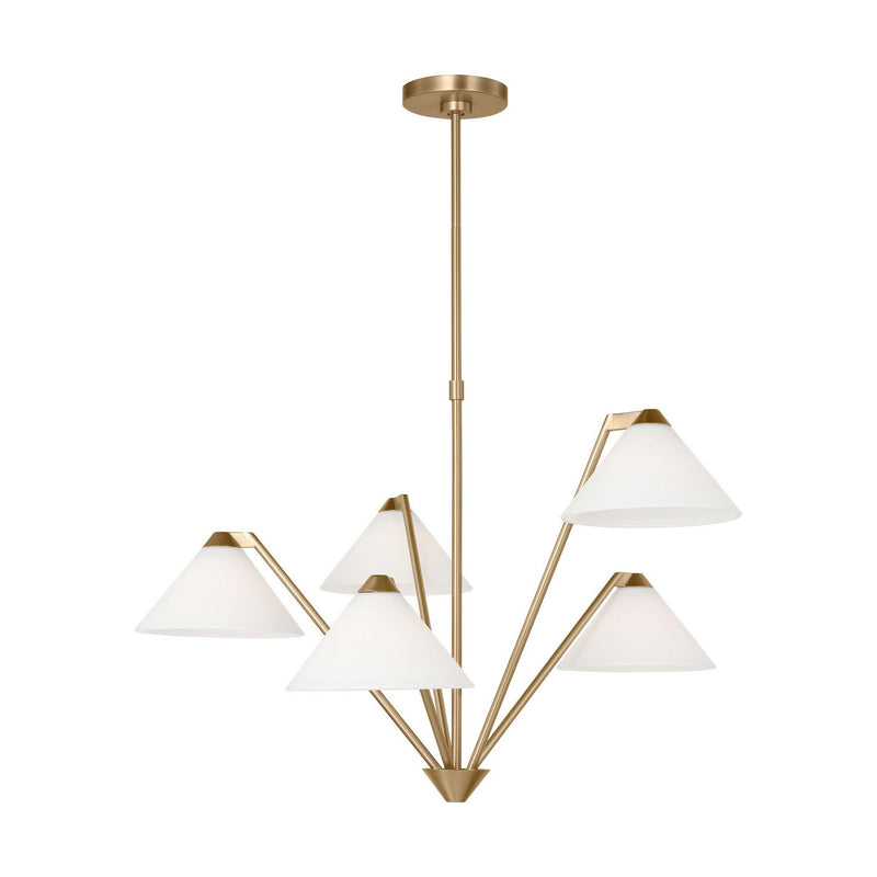 Werley 5-Light Chandelier in Satin Brass