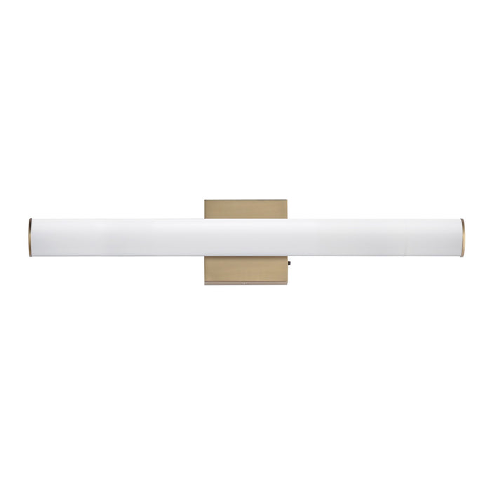 Rail 5CCT LED Bath Vanity in Natural Aged Brass