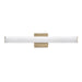 Rail 5CCT LED Bath Vanity in Natural Aged Brass