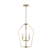 Kennan Small 4-Light Pendant in Satin Brass