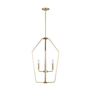 Kennan Large 4-Light Pendant in Satin Brass