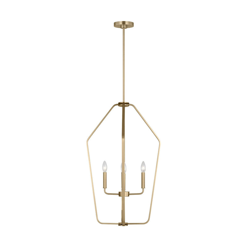 Kennan Large 4-Light Pendant in Satin Brass