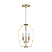 Kennan 3-Light Pendant in Satin Brass