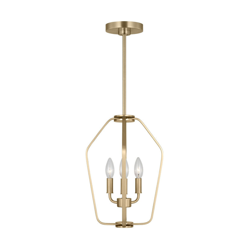 Kennan 3-Light Pendant in Satin Brass