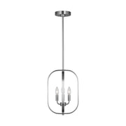 Loretto 3-Light Lantern Pendant in Brushed Nickel