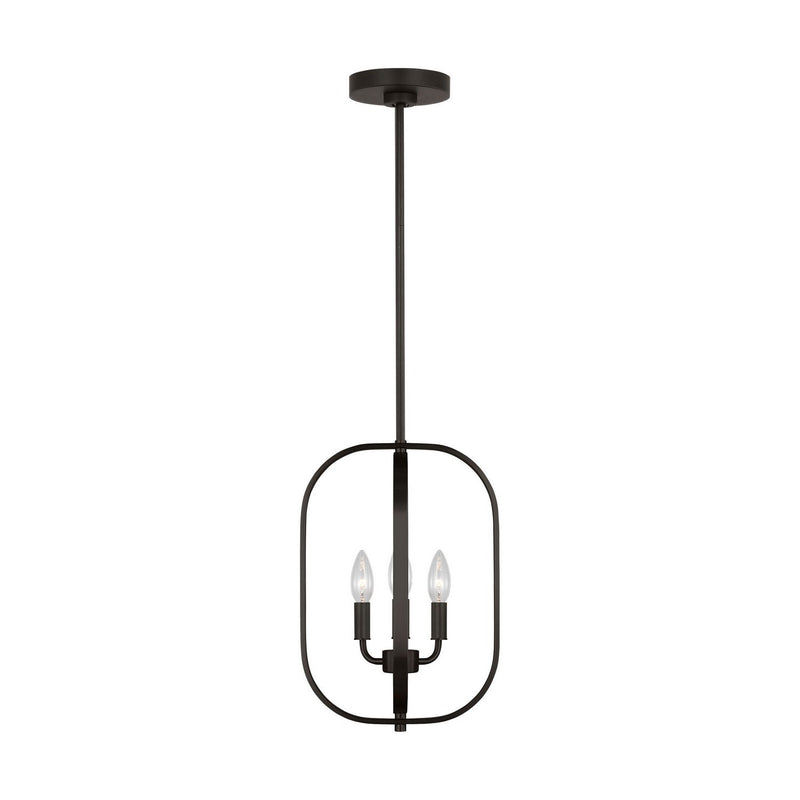 Loretto 3-Light Lantern Pendant in Midnight Black