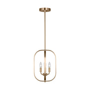Loretto 3-Light Lantern Pendant in Satin Brass