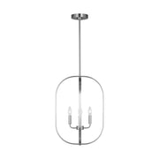 Loretto 4-Light Lantern Pendant in Brushed Nickel