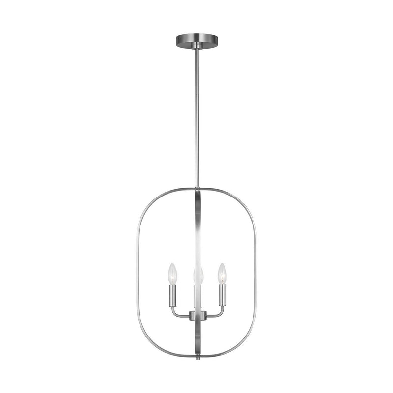 Loretto 4-Light Lantern Pendant in Brushed Nickel