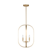 Loretto 4-Light Lantern Pendant in Satin Brass
