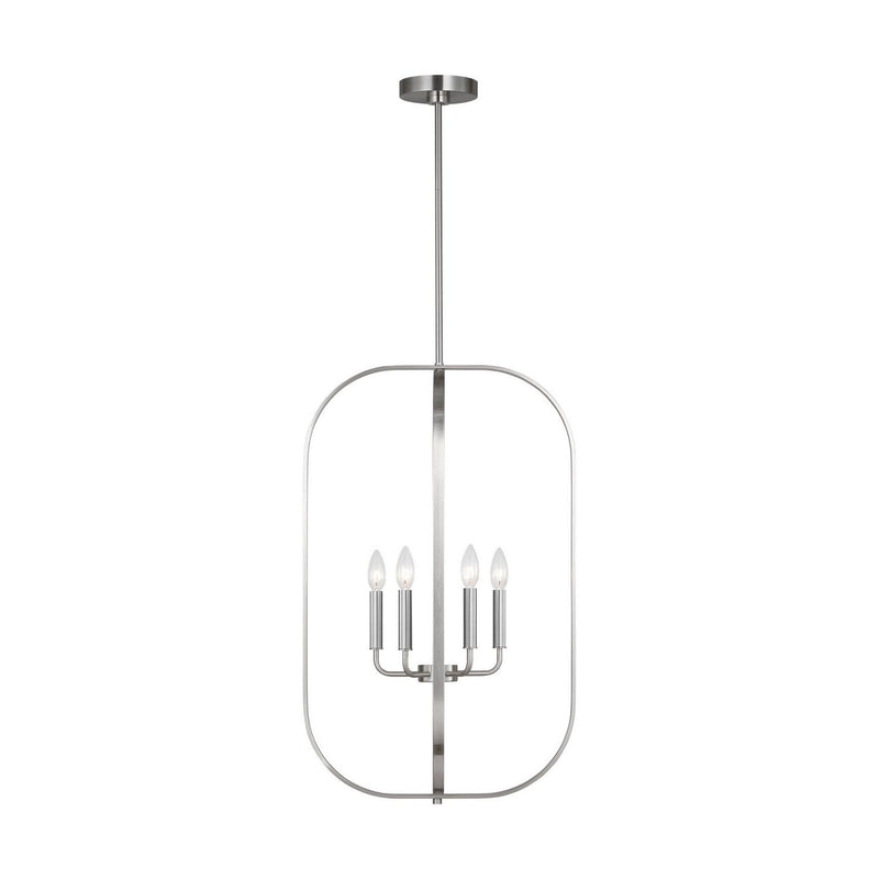 Loretto 6-Light Lantern Pendant in Brushed Nickel