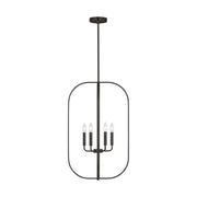 Loretto 6-Light Lantern Pendant in Midnight Black