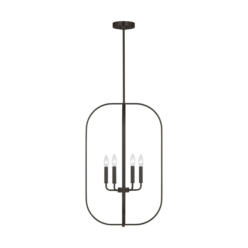 Loretto 6-Light Lantern Pendant in Midnight Black