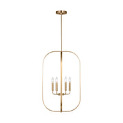 Loretto 6-Light Lantern Pendant in Satin Brass
