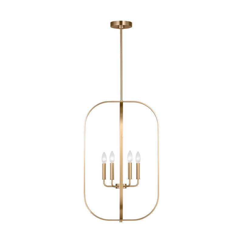 Loretto 6-Light Lantern Pendant in Satin Brass