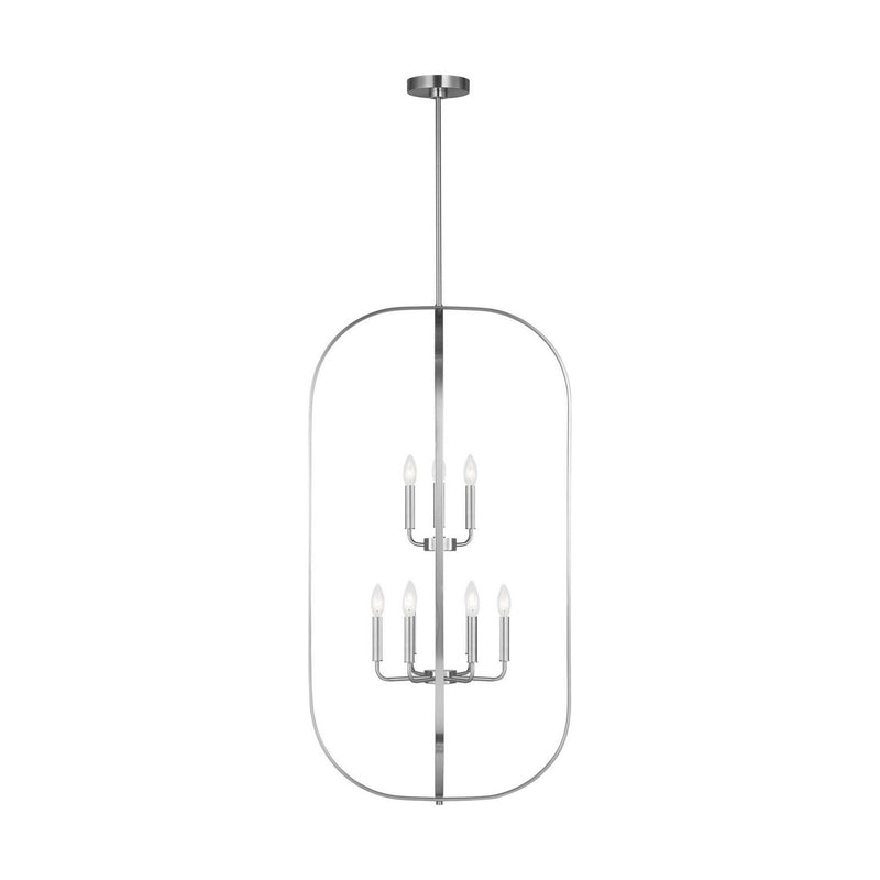 Loretto 9-Light Lantern Pendant in Brushed Nickel