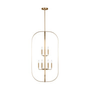 Loretto 9-Light Lantern Pendant in Satin Brass