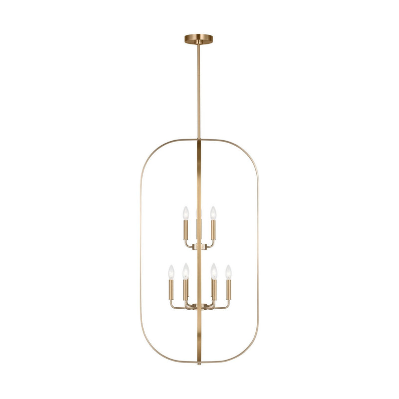 Loretto 9-Light Lantern Pendant in Satin Brass