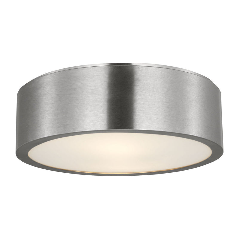 Albee 13" 2-Light Flush Mount in Brushed Nickel