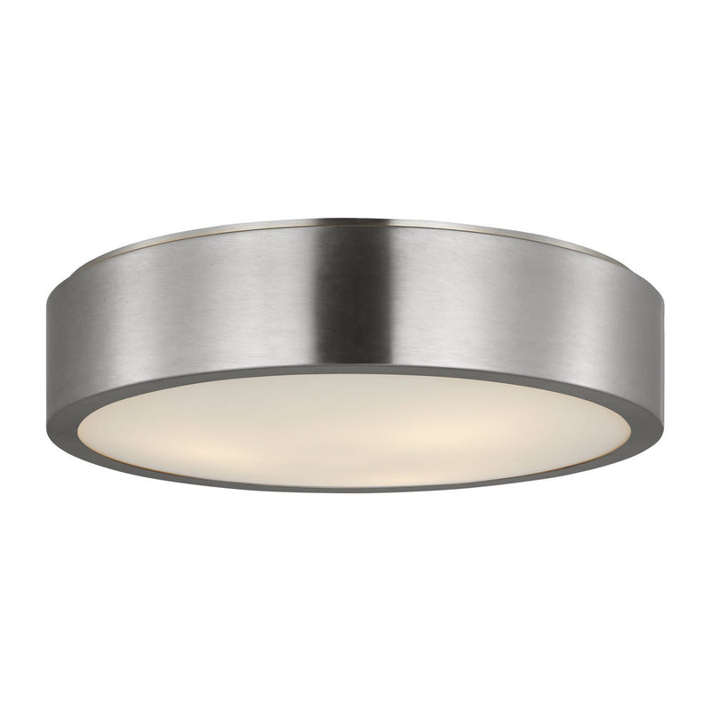 Albee 18" 2-Light Flush Mount in Brushed Nickel