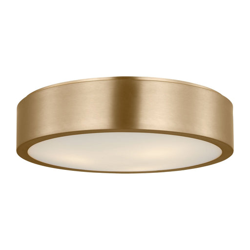 Albee 18" 2-Light Flush Mount in Satin Brass