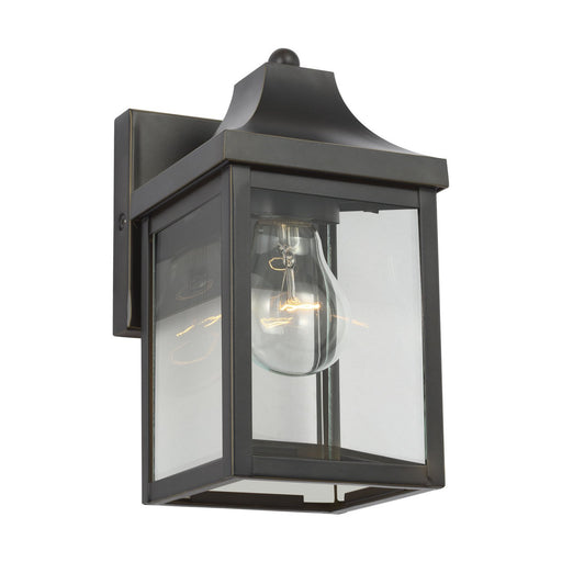 Say Brook 8.5" Outdoor Wall Lantern in Antique Bronze