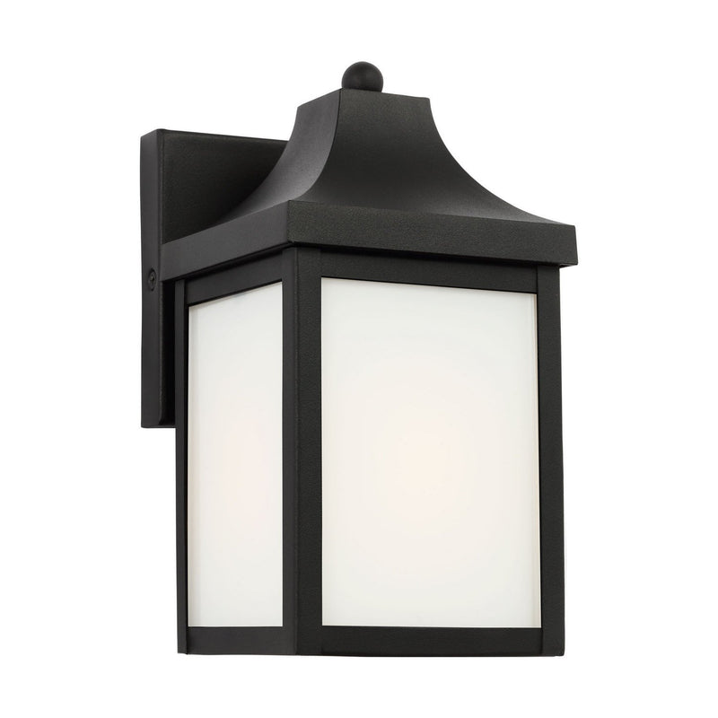 Say Brook 8.5" Outdoor Wall Lantern in Textured Black