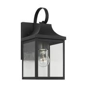 Say Brook 13" Outdoor Wall Lantern in Textured Black