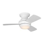 Ikon 32" LED Hugger Ceiling Fan in Matte White
